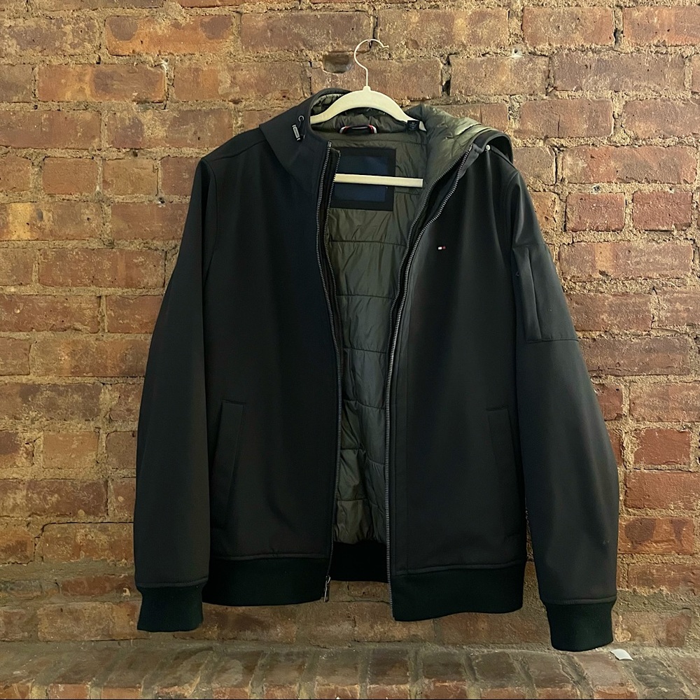 Tommy Hilfiger Soft Shelled Hooded Bomber Jacket 💚